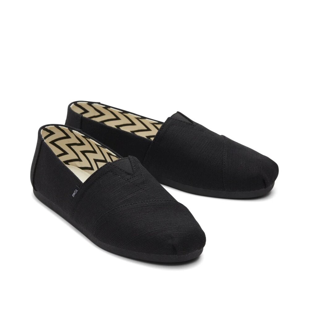 NWT Men's Alpargata All Black Heritage Canvas Shoes | Size 14